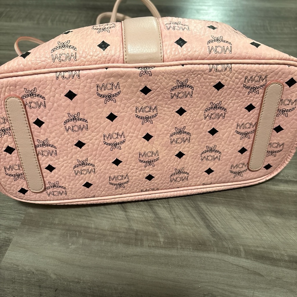 MCM Pink Logo Tote and Pouch Set - Picture 5 of 6